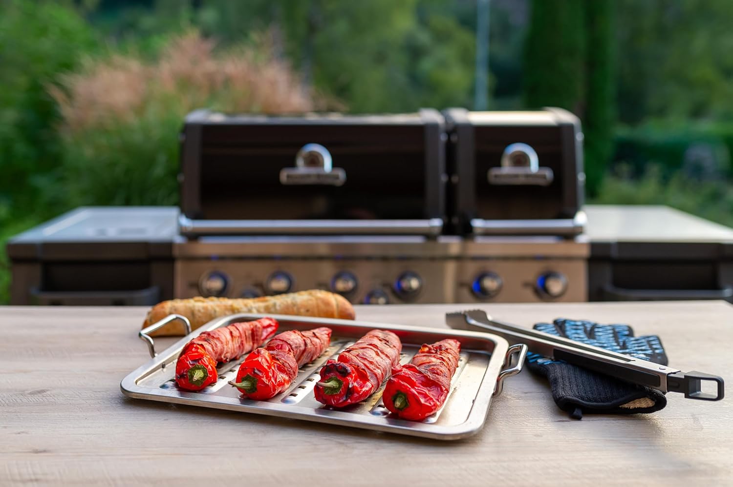Stainless Steel 16" x 11" Grill Topper with Handles
