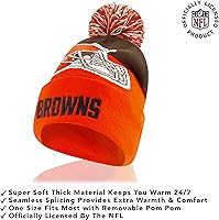Vista 19 de Ultra Game Gorro de invierno de punto súper suave oficial de la NFL con guantes extra cálidos para pantalla táctil