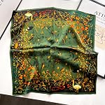PoeticEHome Écharpe de cou de soie pour femmes 21"x21" - 100% Écharpe carrée Mulberry, douce & Léger avec un emballage cadeau élégant