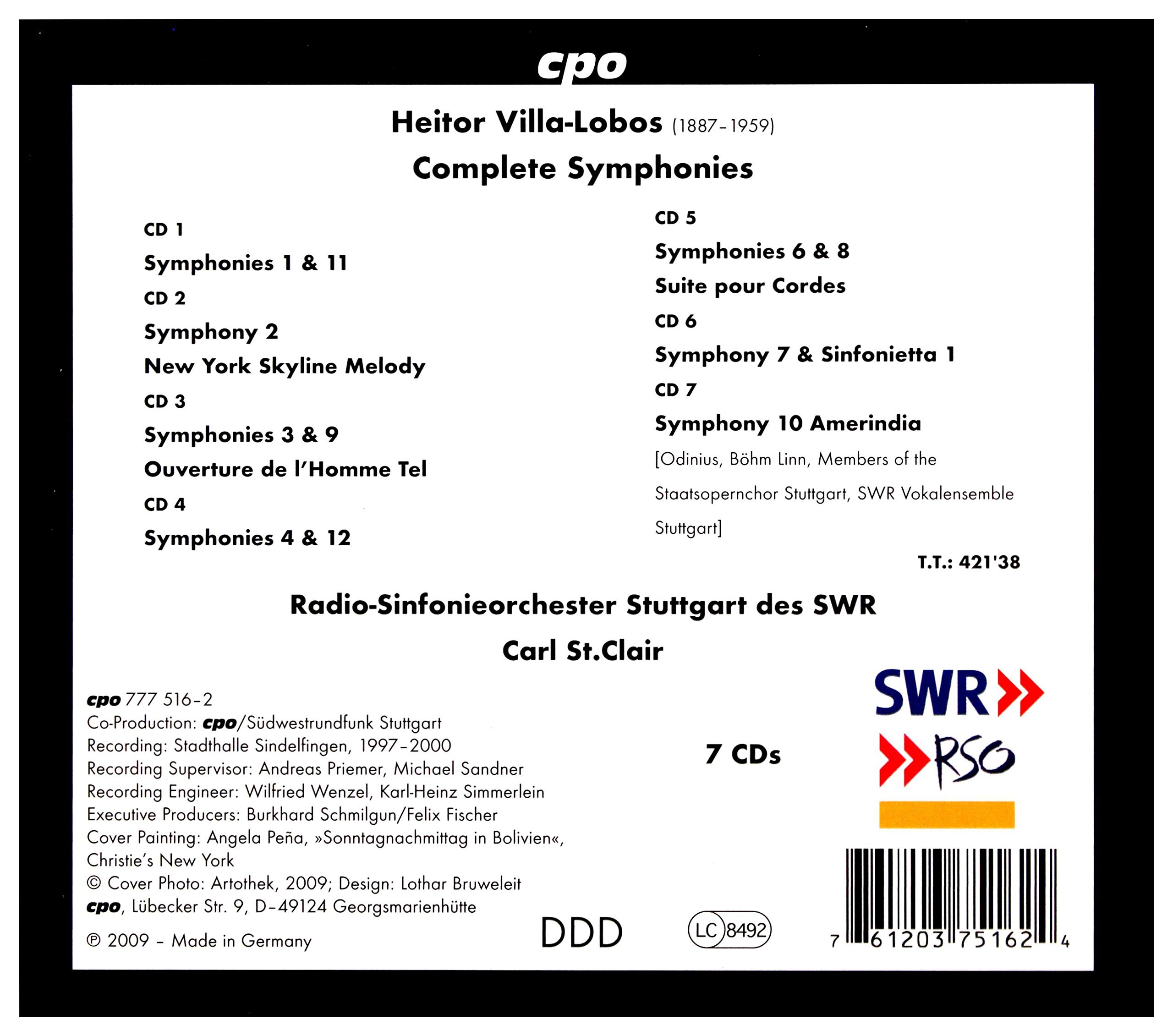 Heitor Villa-Lobos: Complete Symphonies [Box Set]