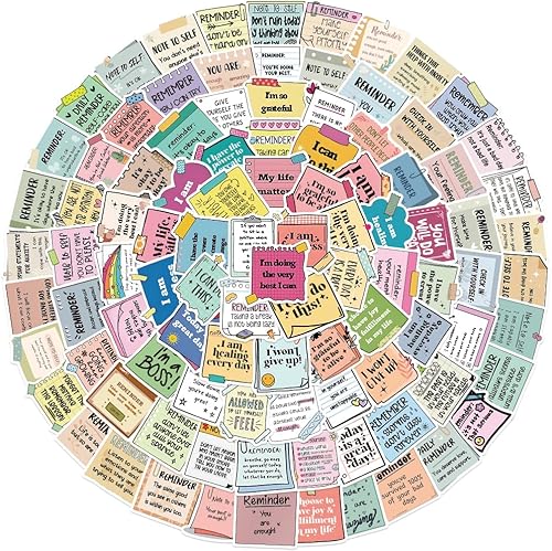 Vista 37 de Paquete de calcomanías inspiradoras, 52 calcomanías positivas alentadoras para estudiantes, profesores, adolescentes, calcomanías motivacionales 100