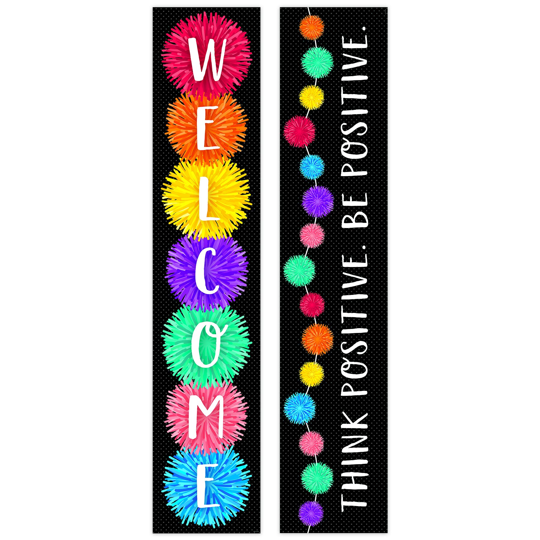 CTP Two-Sided Pom-Poms Welcome Banner, Display for School or Church (Creative Teaching Press 8670)