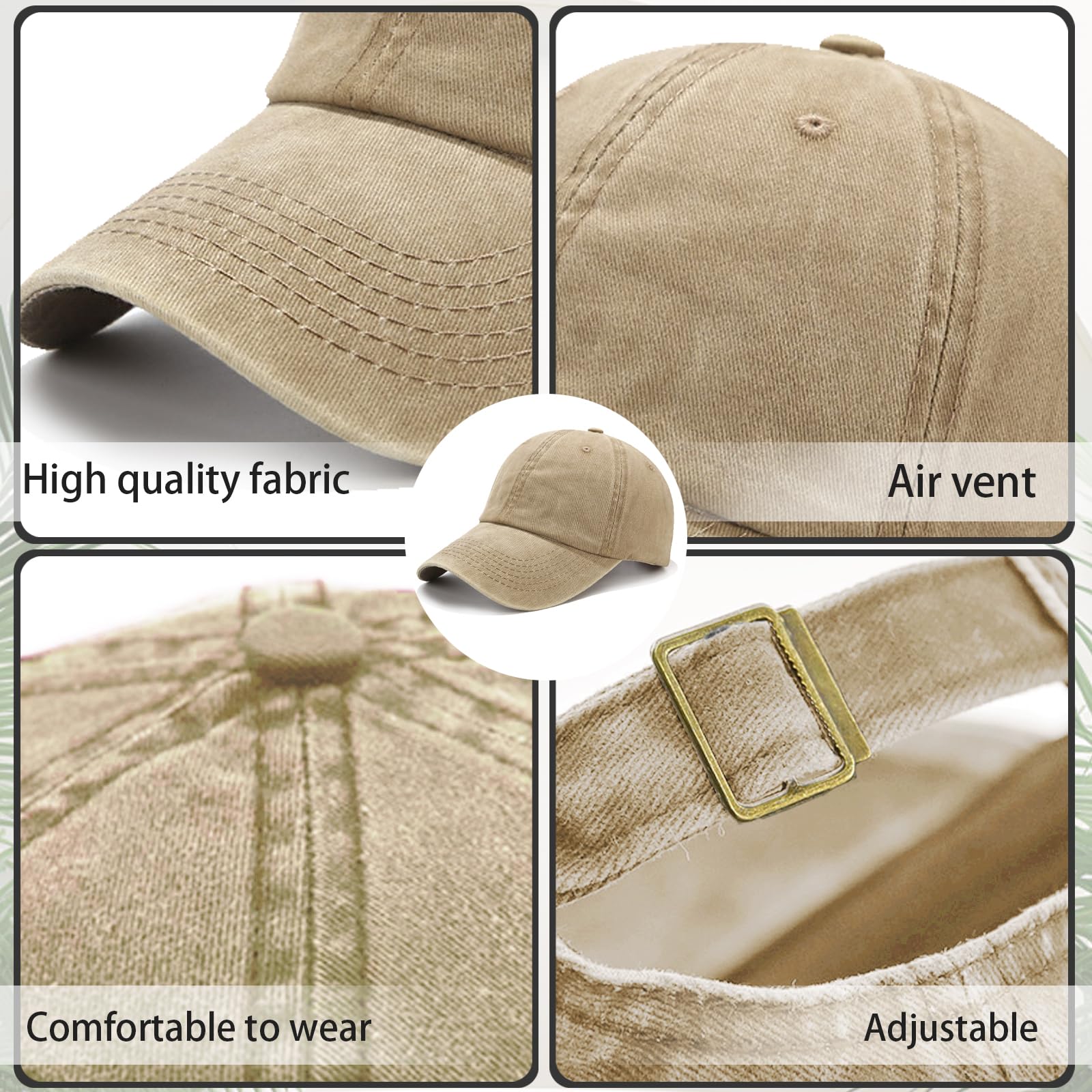 Gorra de Béisbol Unisex Ajustable Solar Ligera para Hombre Mujer Casual Running Tenis Golf