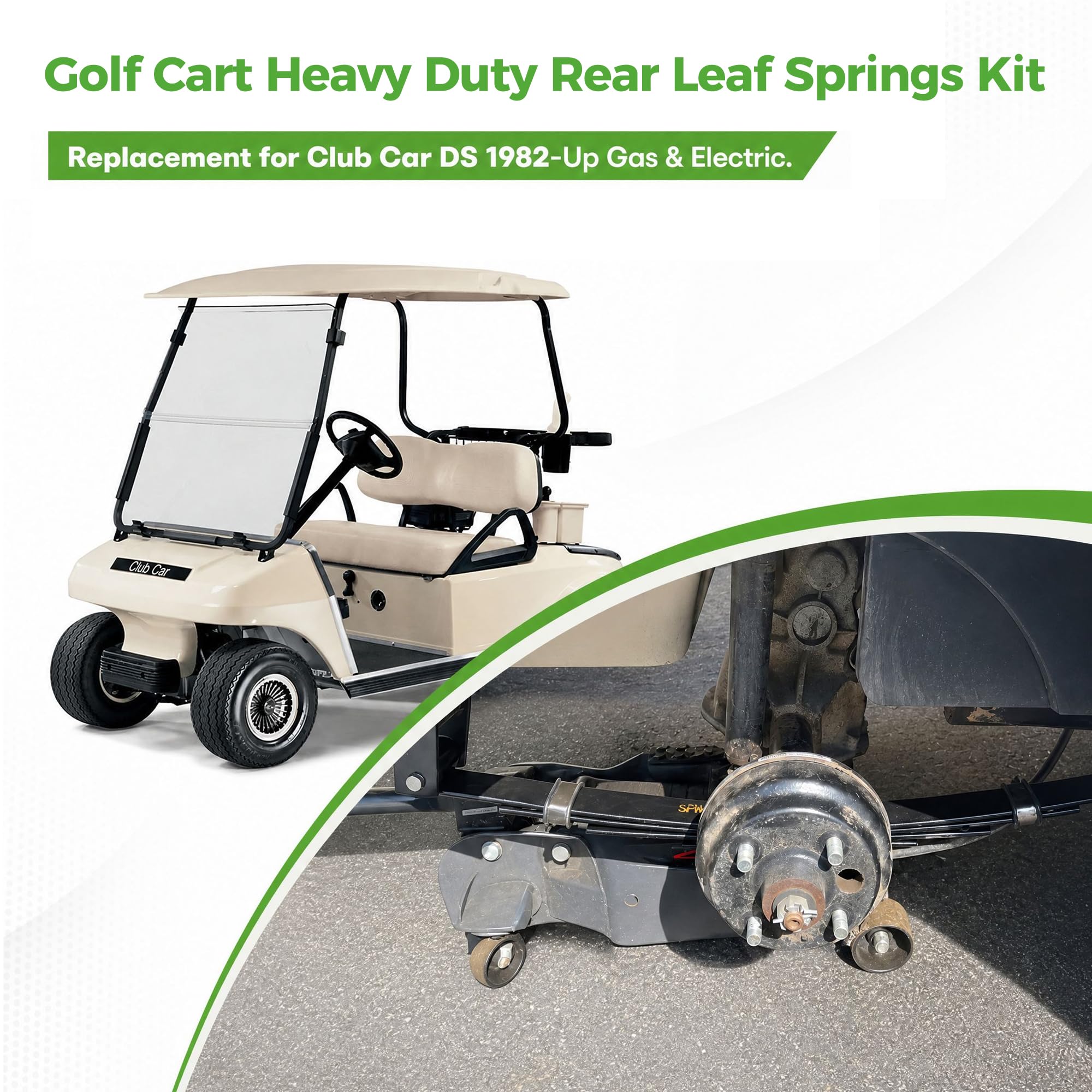 Golfwagen-Set für Schlägerwagen, strapazierfähig, Hinterblatt-Federbuchse, für Schlägerwagen