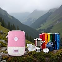 Vista 5 de 1 bolsa pequeña de primeros auxilios vacía, bolsa de primeros auxilios vacía, mini bolsa médica portátil para acampar al aire libre, senderismo