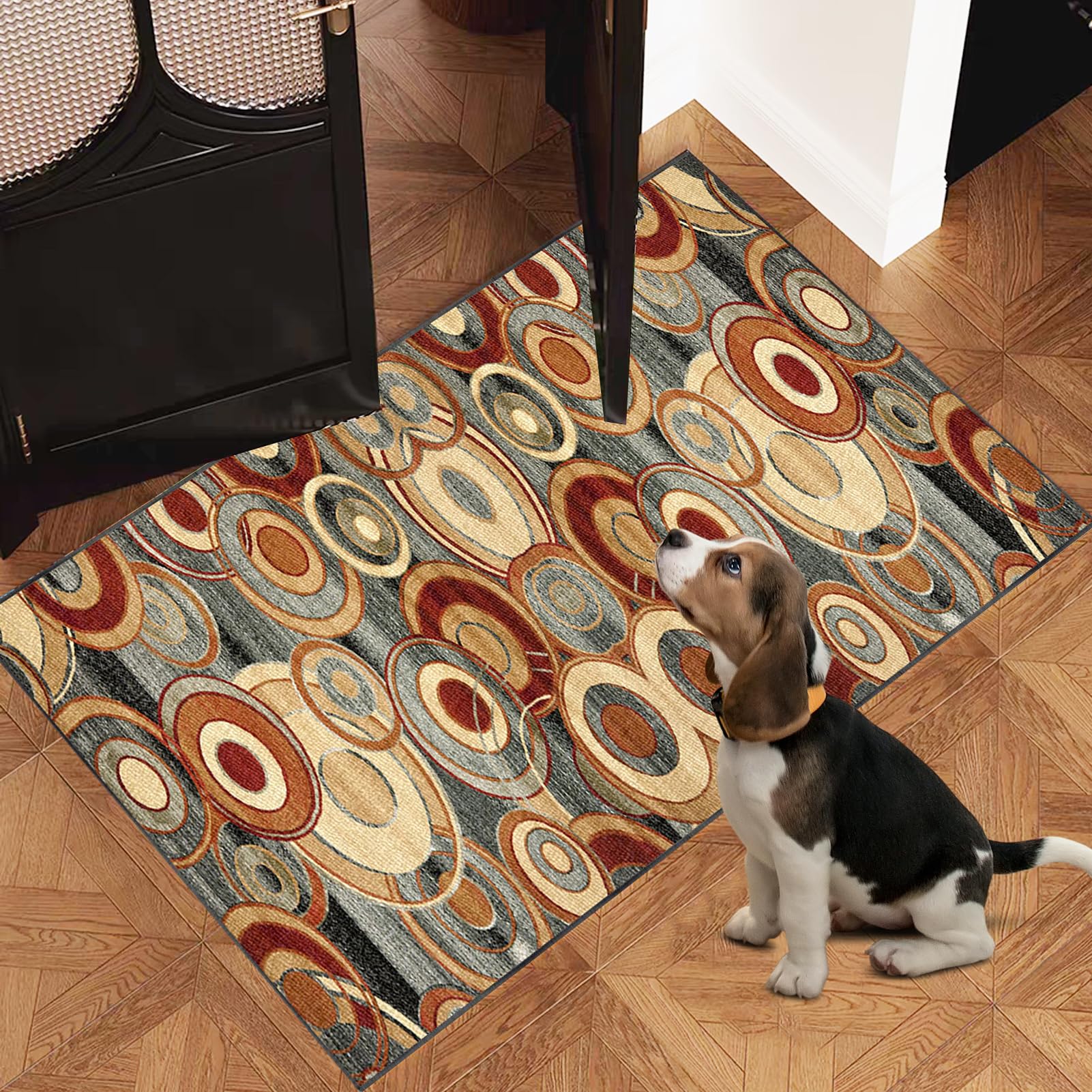 Tapis de Couloir Antidérapant 90 x 120 cm Tapis de Passage Long Moderne Tapis Cuisine Absorbant Devant Evier Tapis de Porte Paillasson d'Entree Interieur Long pour Couloir, Cuisine, Salon Chambre