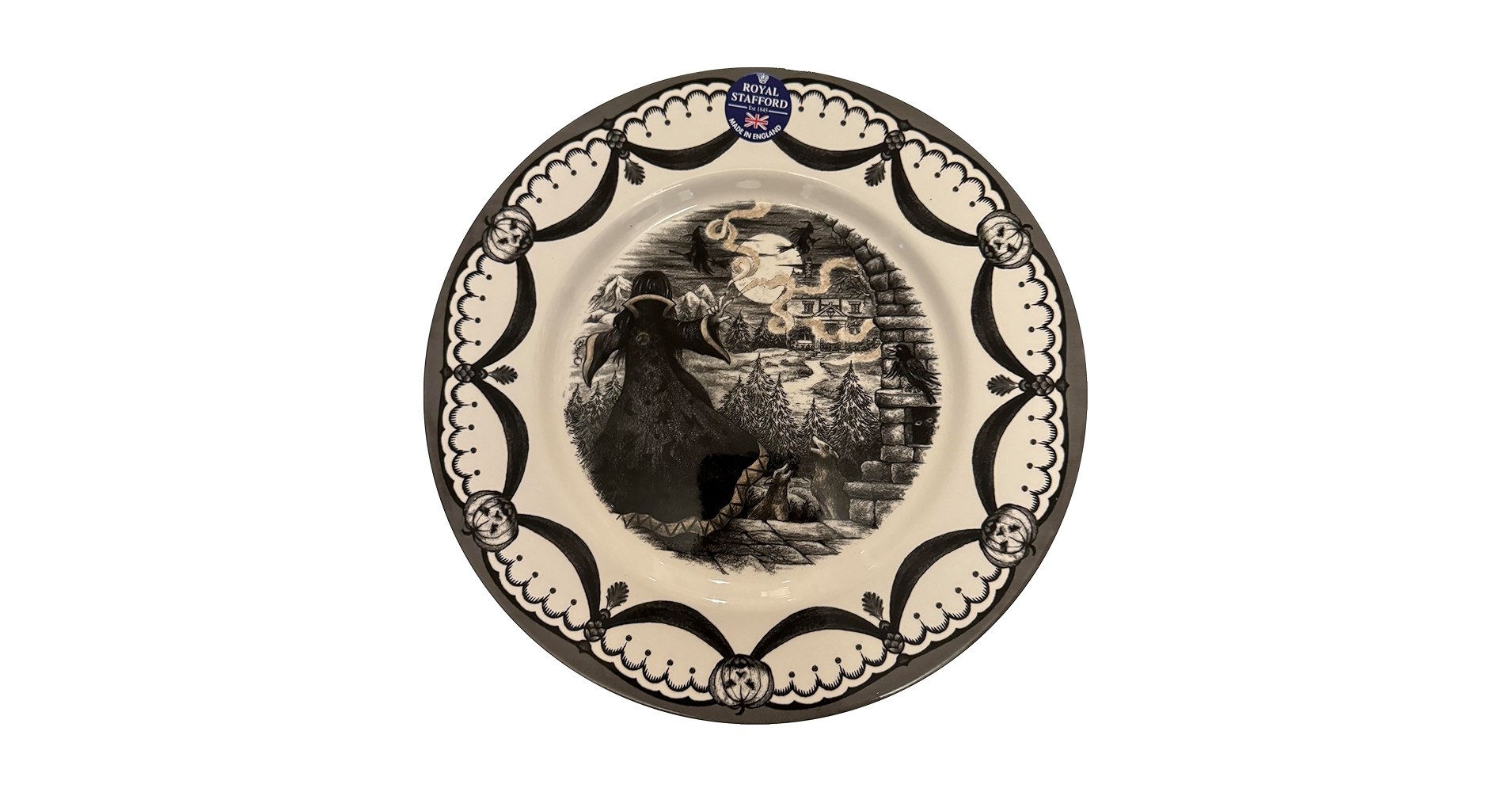  Stafford ハロウィン皿 Royal Stafford King Crown * 4 DINNER PLATES * Halloween