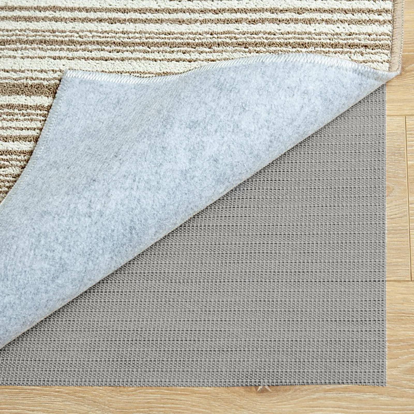 Rete Antiscivolo per Tappeti 215 x 230 cm Multiuso Tagliabile Lavabile Tappetino Antiscivolo in Pvc/Sotto Tappeto Antiscivoli, Grigio