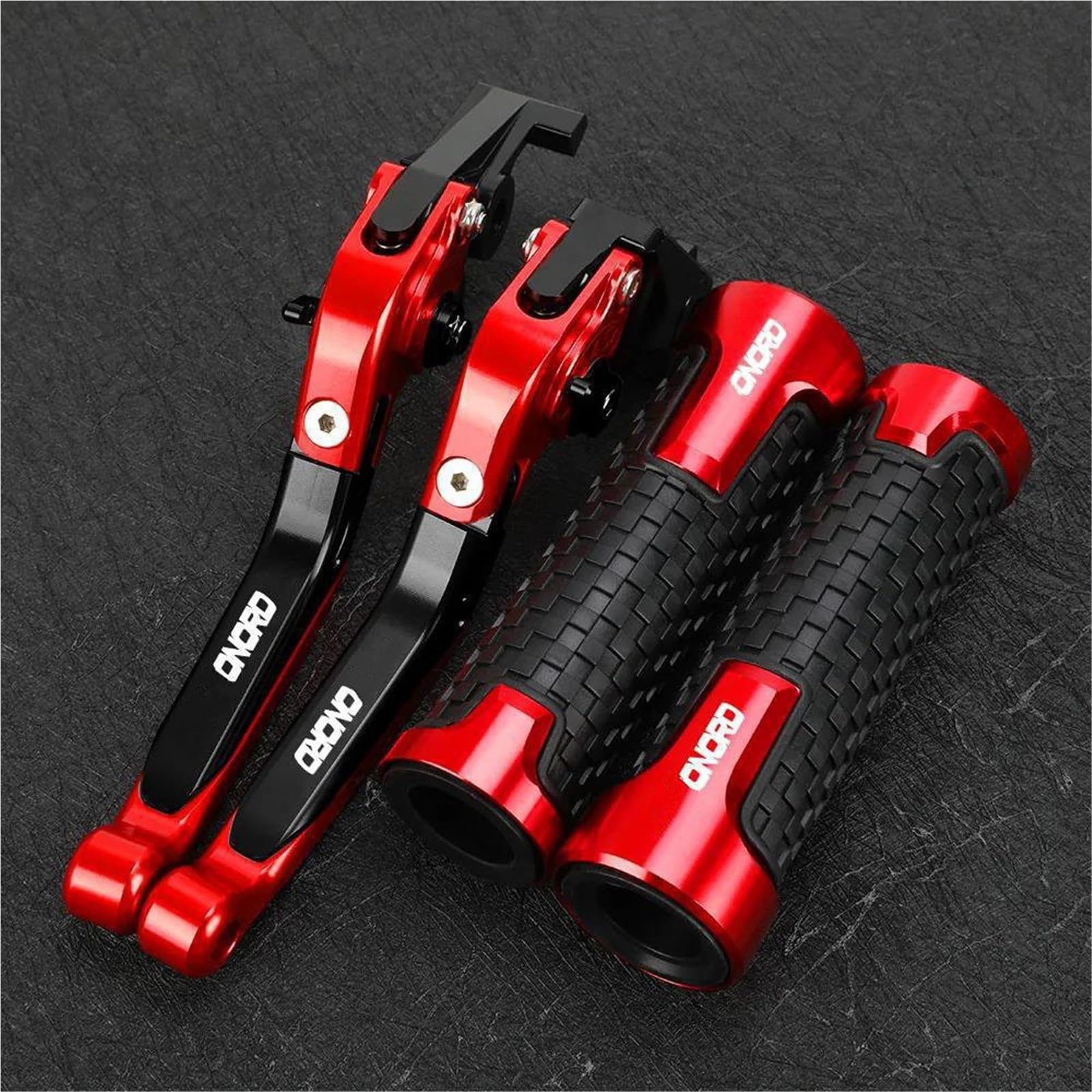 GQUIKGW Replace Control Handles Motorcycle Accessories Adjustable Pivot Brake Clutch Levers for Aprilia CAPONORD ETV1000 2002-2007(Red 3)