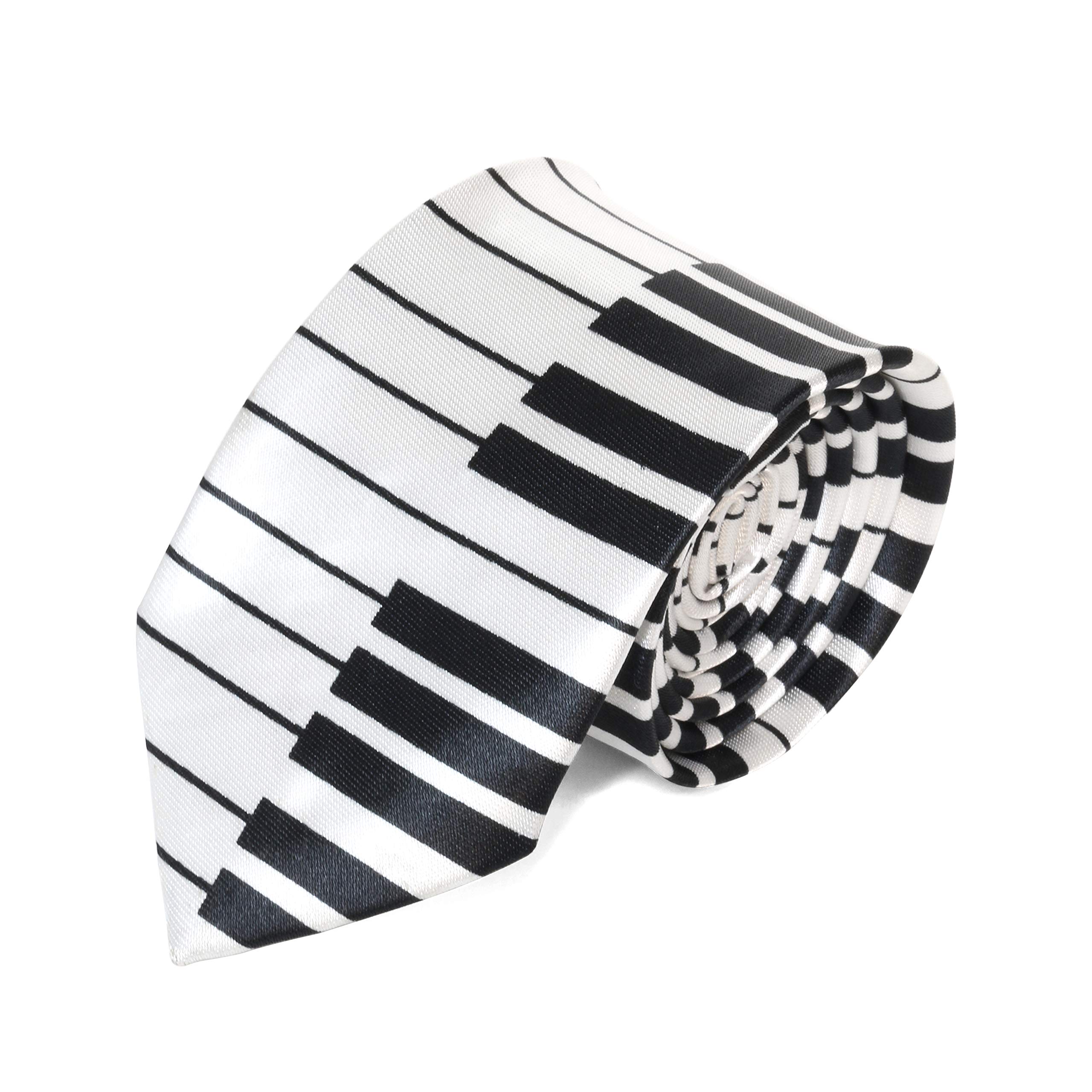 The Tie Company Men's 18 - White Keyboard The Tie Co™ Funny Novelty Printed Joke Fancy Dress Gift Ties (18 - White Keyboard)