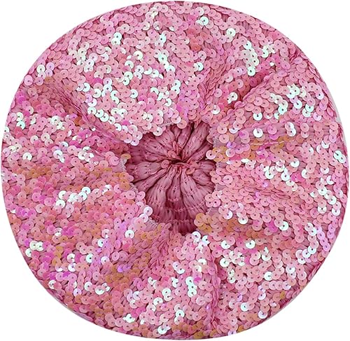 Miniatura 3 de JUMISEE Boinas de lentejuelas brillantes para mujeres y niñas, gorro de moda, accesorios de disfraz para festivales, fiestas, bailes