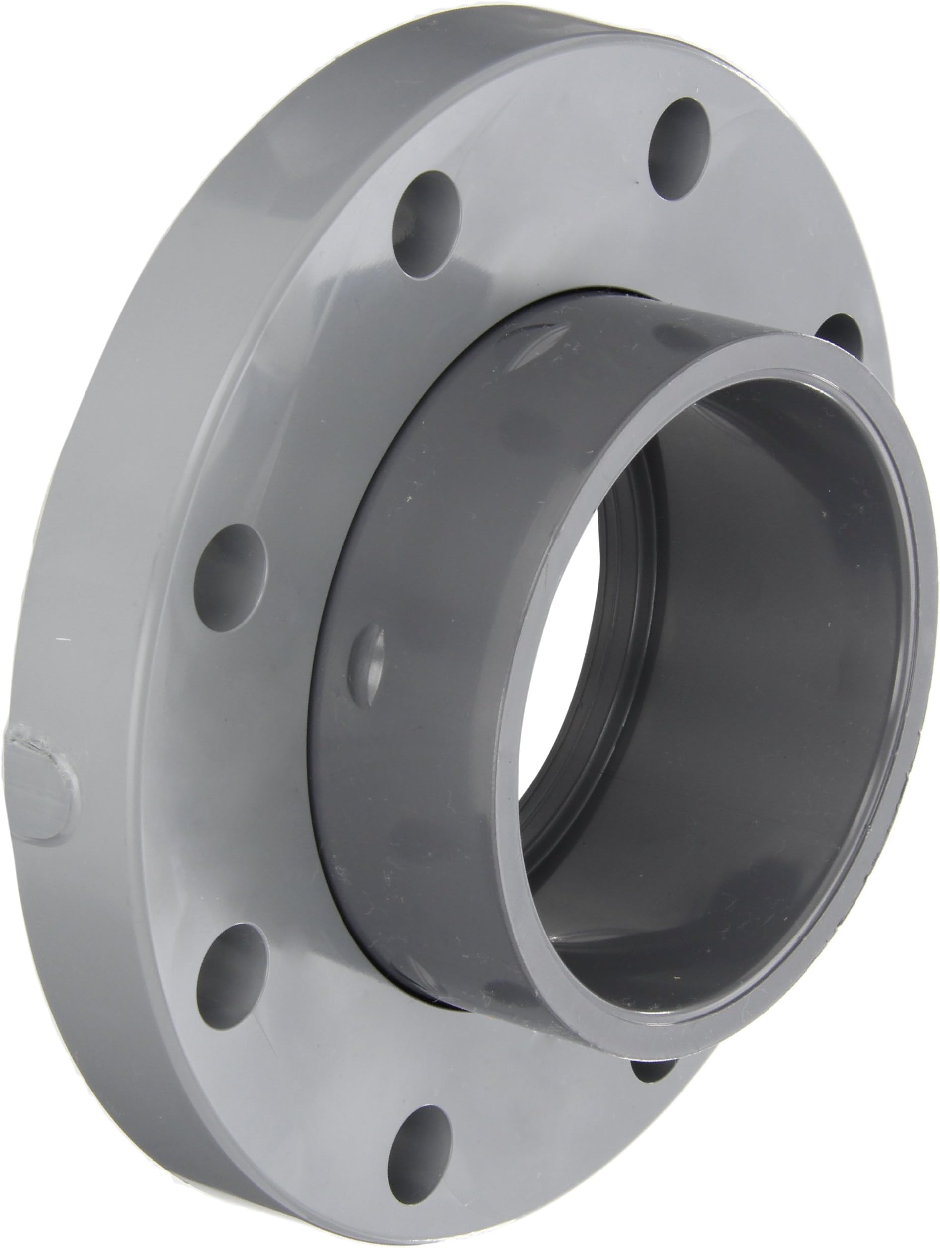 GF Piping Systems PVC Pipe Fitting, Van-Stone Flange, Schedule 80, Gray, 4" Slip Socket