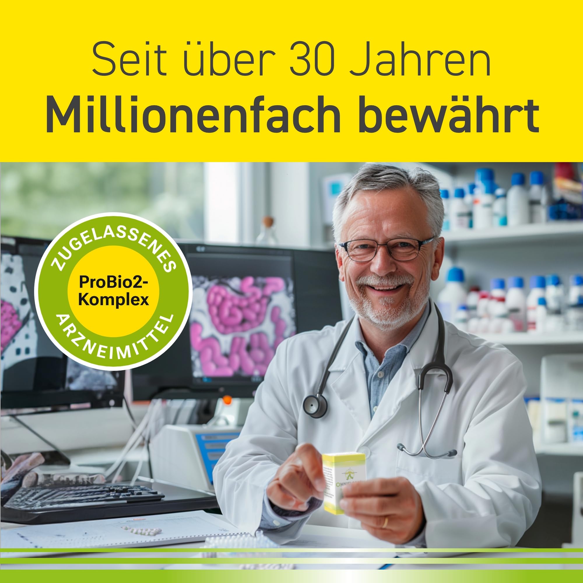 OMNIFLORA® N Kapseln – Hochdosiertes Arzneimittel - Probiotikum zur Stärkung der Darmflora und Linderung von Darmbeschwerden - 100 Kapseln