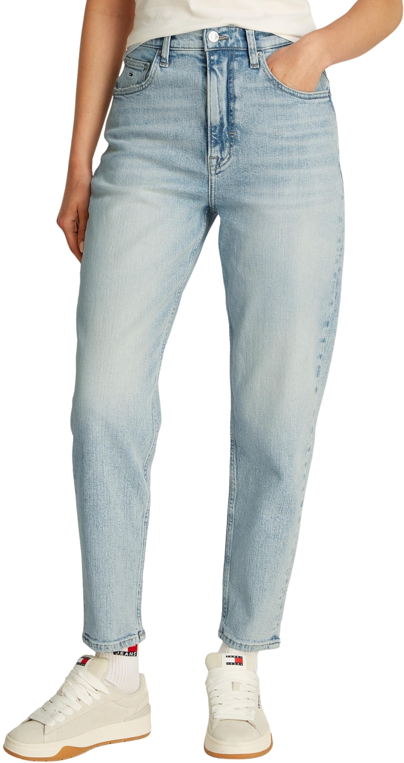Tommy Jeans Womens Mom Uh TPR Bi5115 Dw0dw20656 Tapered, Denim (Denim Ultra Light), 31W / 30L UK