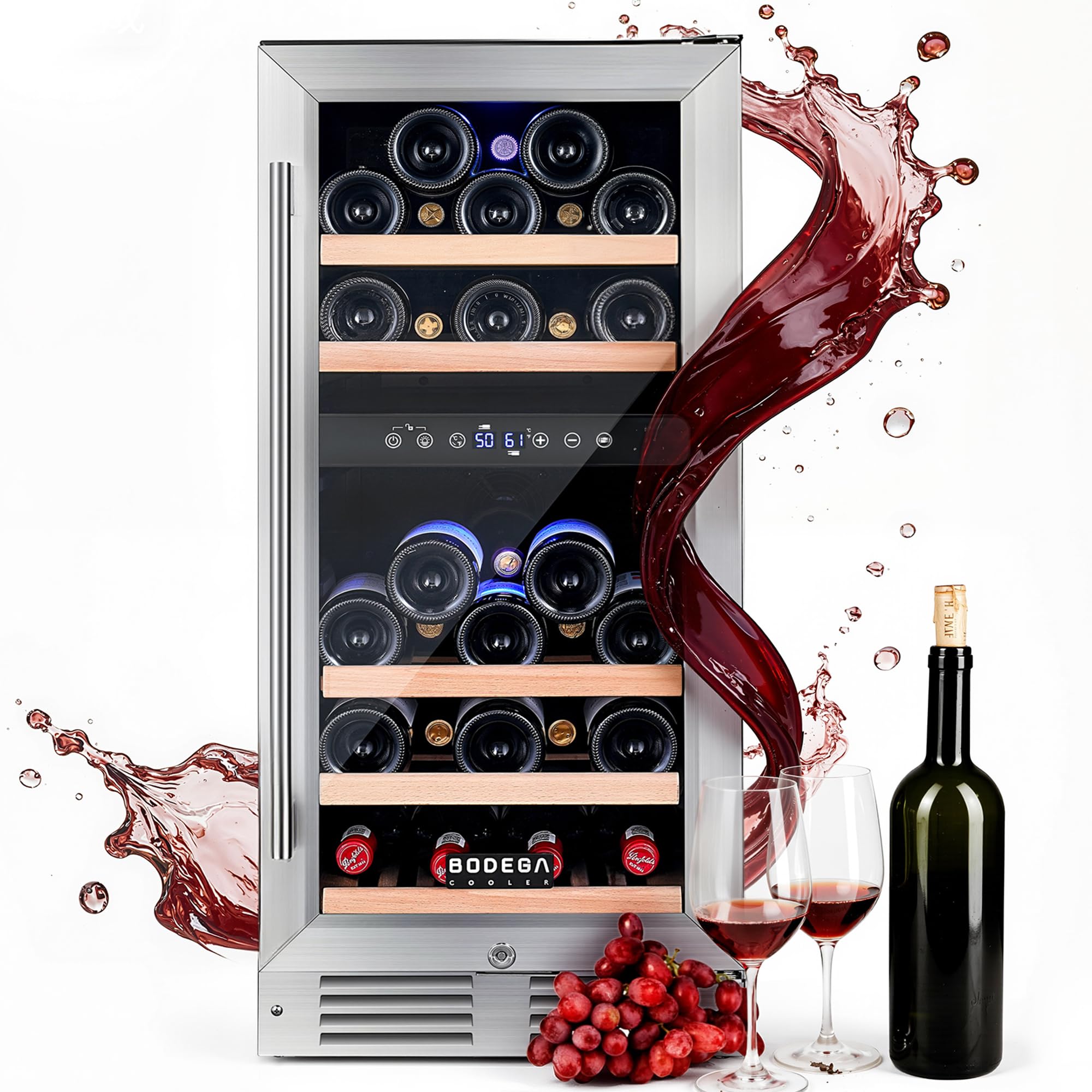 BODEGA UL-BU-88D-ST 3.2 cu ft Wine Cooler Black