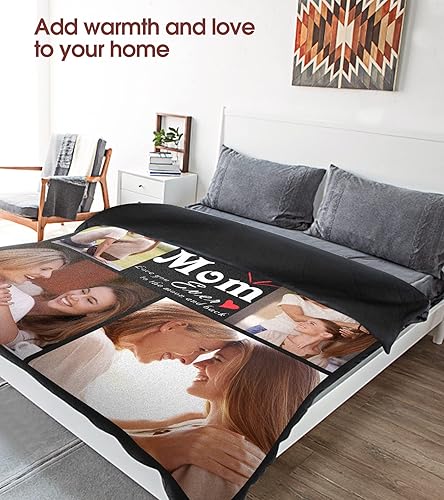 Miniatura 6 de Manta personalizada con foto haz una manta de franela personalizada con imagen a mi mamá manta de recuerdo personalizada para la mejor mamá de la