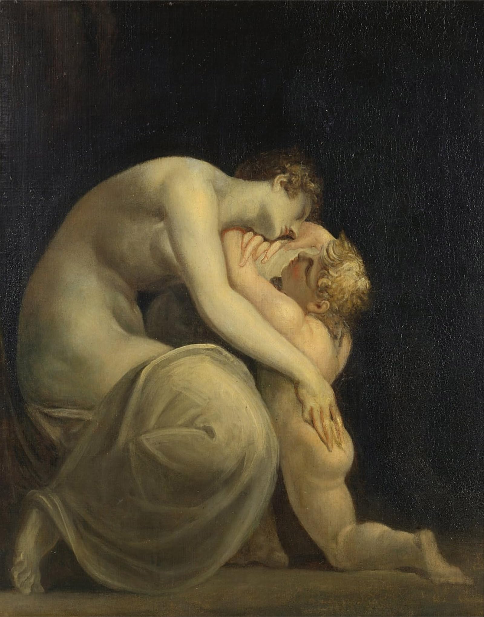SERENDIPITP Vintage Picture Print on Canvas Wall Art Poster Tekemessa and Eurysakes by Henry Fuseli Artwork Print Poster for Wall Decor 60x90cm