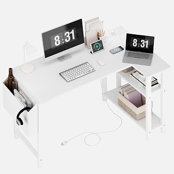 Lufeiya 32 inch Small Computer Desk & 40 inch L Shaped Desk Set