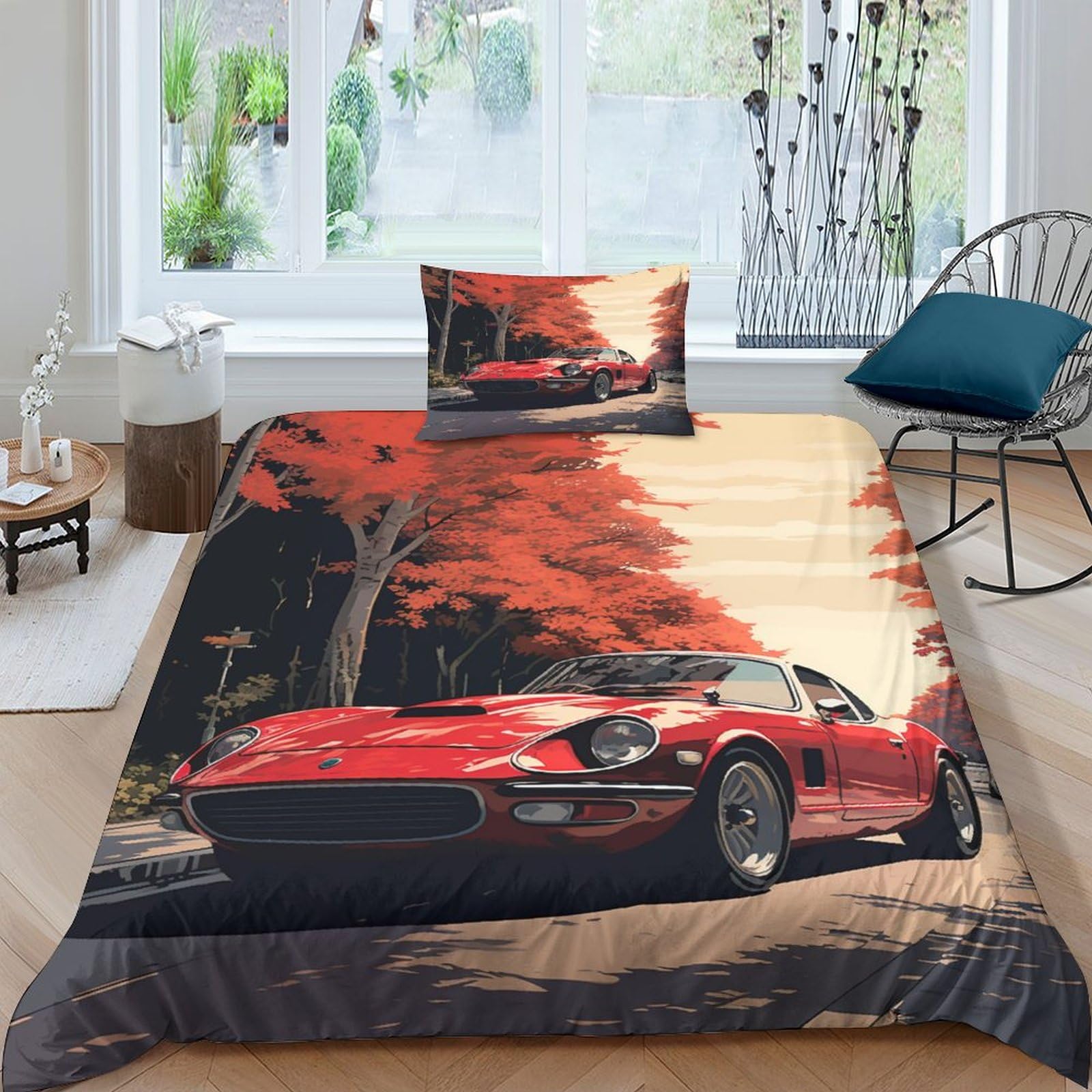 Housses de couettes 135x200cm de sport imprimé 3D avec fermeture éclair