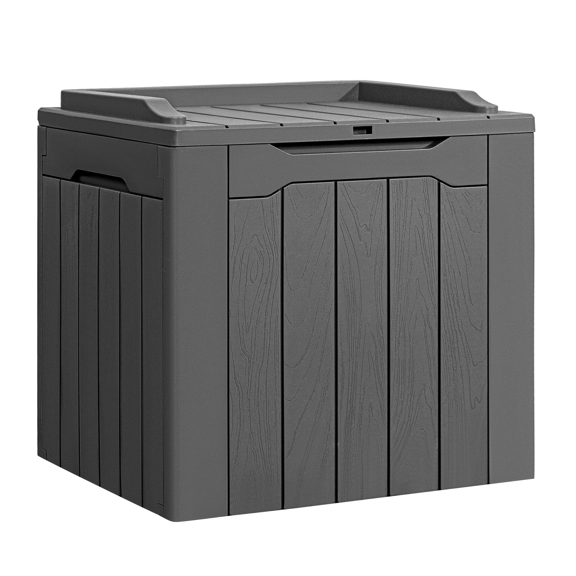 Flamaker Deck Box 31 Gallon Waterproof Resin Small Deck Box with Lid, Indoor Outdoor Package Delivery Box, Organization and Storage for Patio