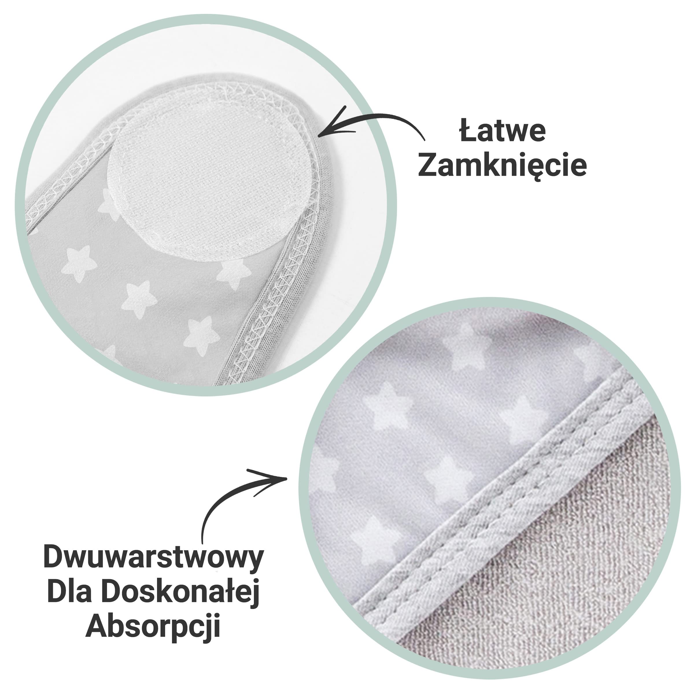 BabyToLove bardzo duzy hipoalergiczny recznik SmartBaby dla niemowlat | Rodzice sie nie zmocza | Ultra Miekki Antybakteryjny Bambus | White Stars