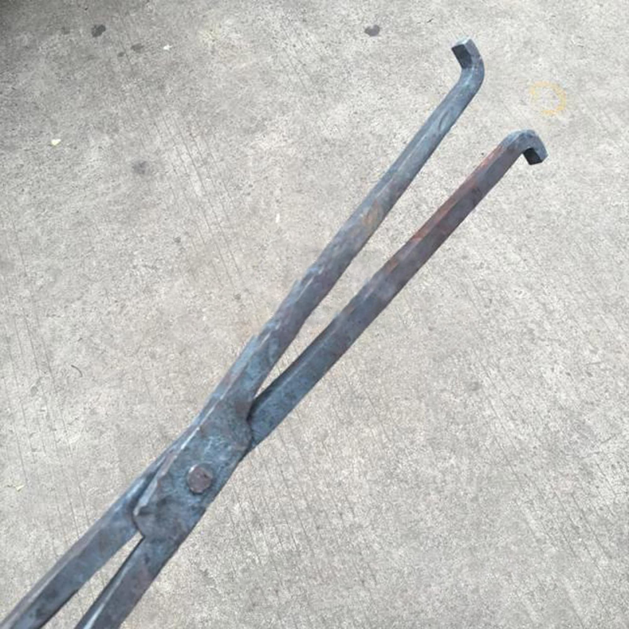 Tenaza de forja Pinzas de herrero Pinza para herramientas de herrero Forja de tornillo de banco de yunque 1.0m 3.0kg Tenaza de forja para Ingeniero Herrero