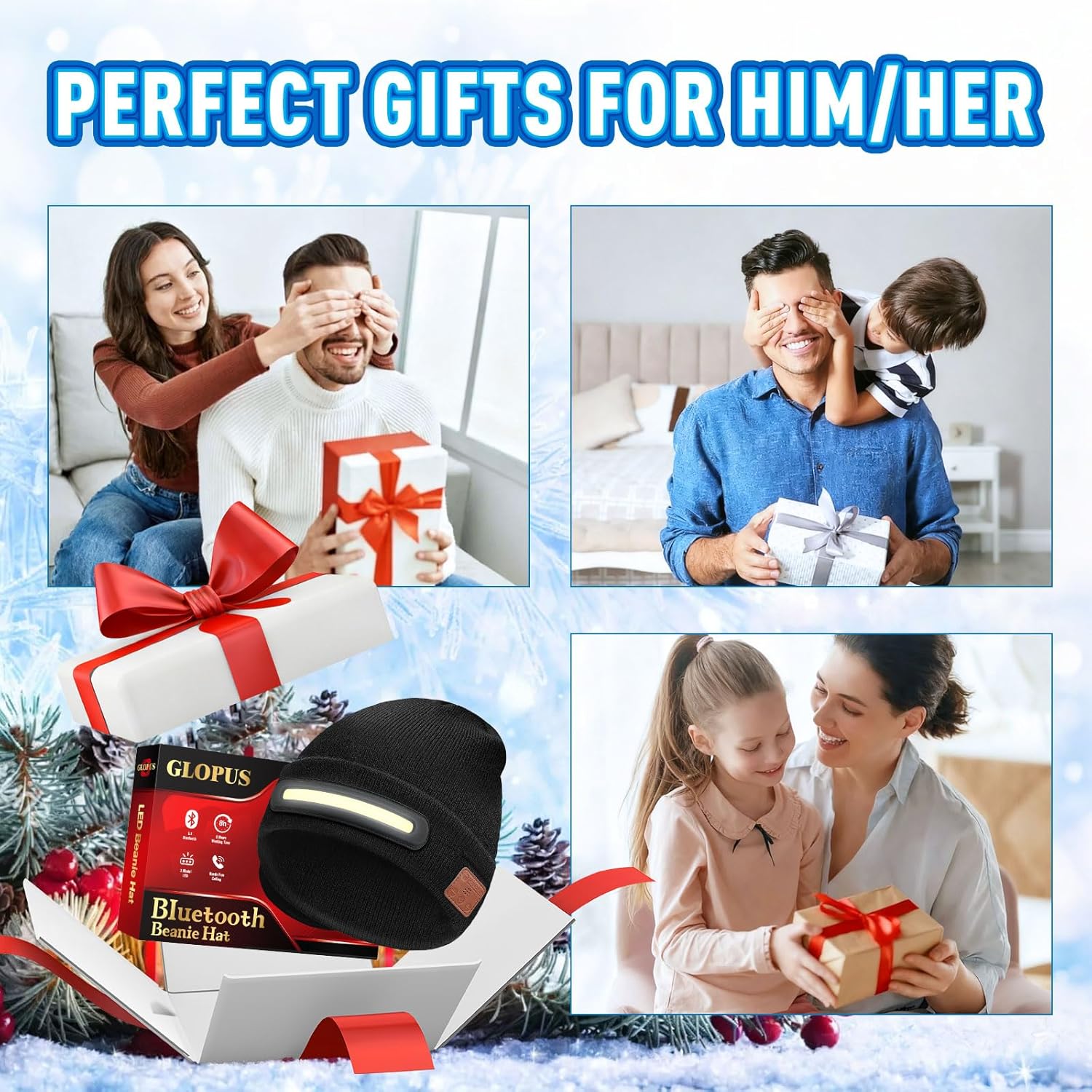 Stocking Stuffers for Adults Men, Bluetooth Beanie Hats for Mens, Mens Gifts for Men Dad Him Grandpa Husband Christmas - Image 6