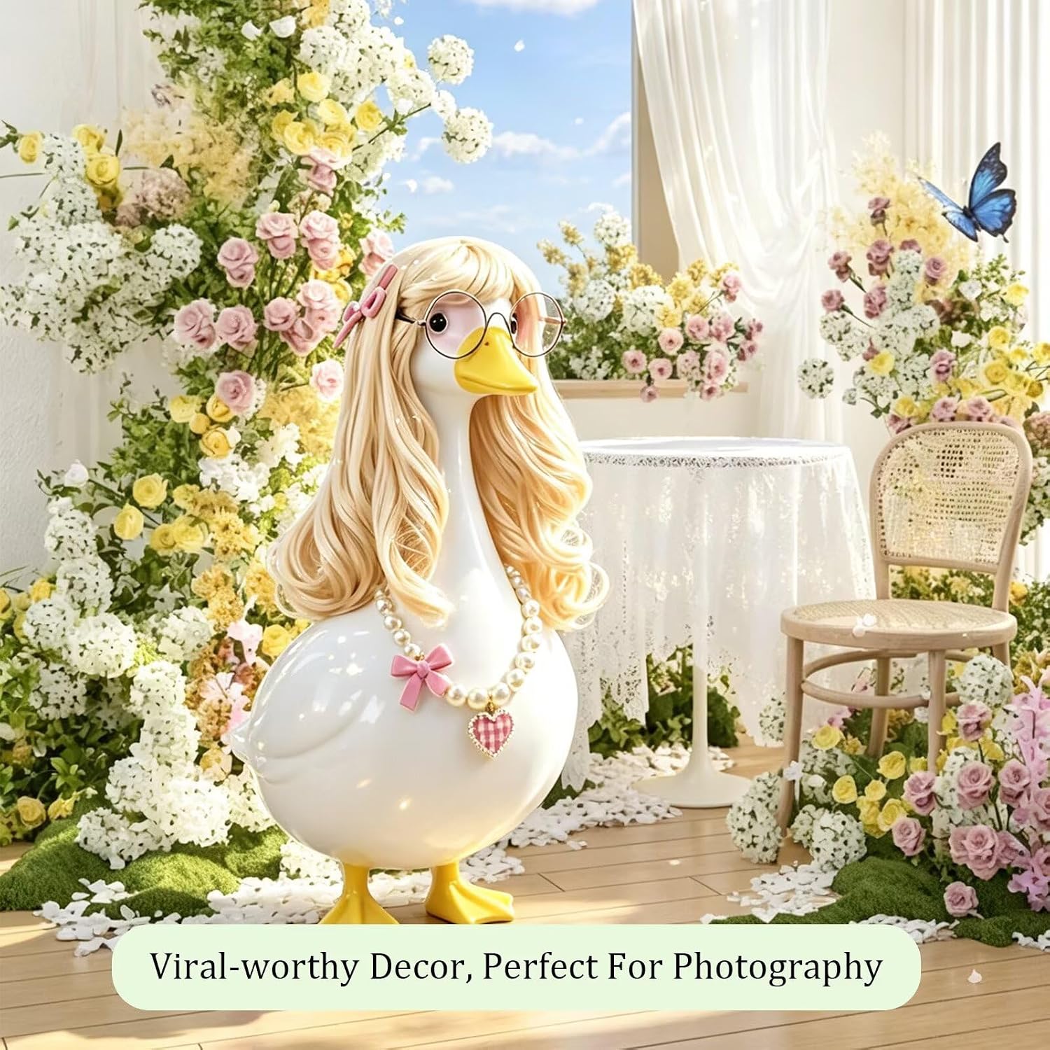 Blonde Wig Princess Porch Goose Outfit for 23 Inch Statue Accessory image 2