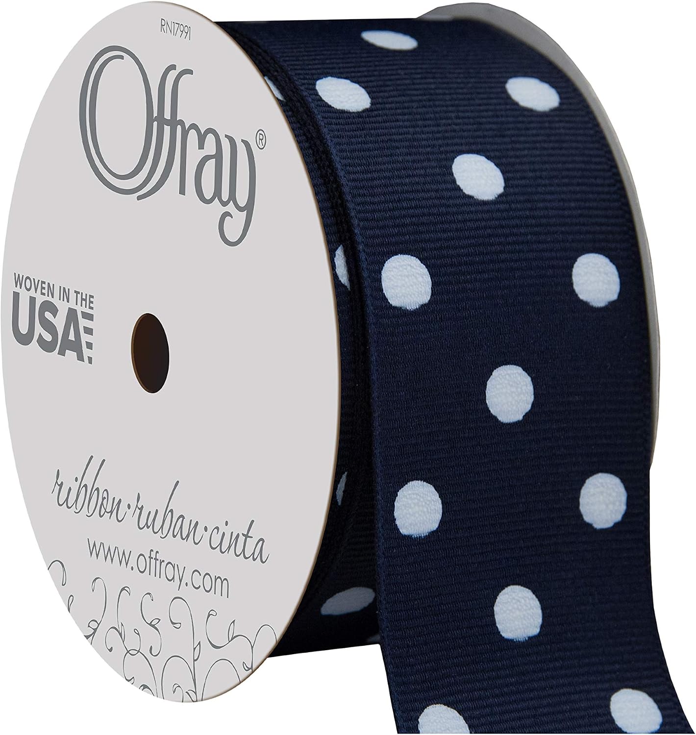 Offray 352557 1.5" Wide Grosgrain Ribbon, Pink, 3 Yards