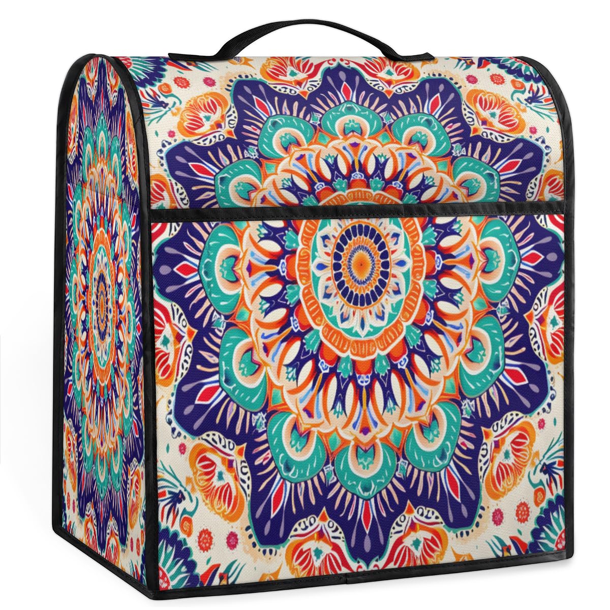 Coffee Maker Cover Mandala Kitchen Appliance Covers Small Appliance Covers Blender Cover Juicer Cover Dust Covers for Kitchen Appliances with Top Handle and Pockets,Washable,B340