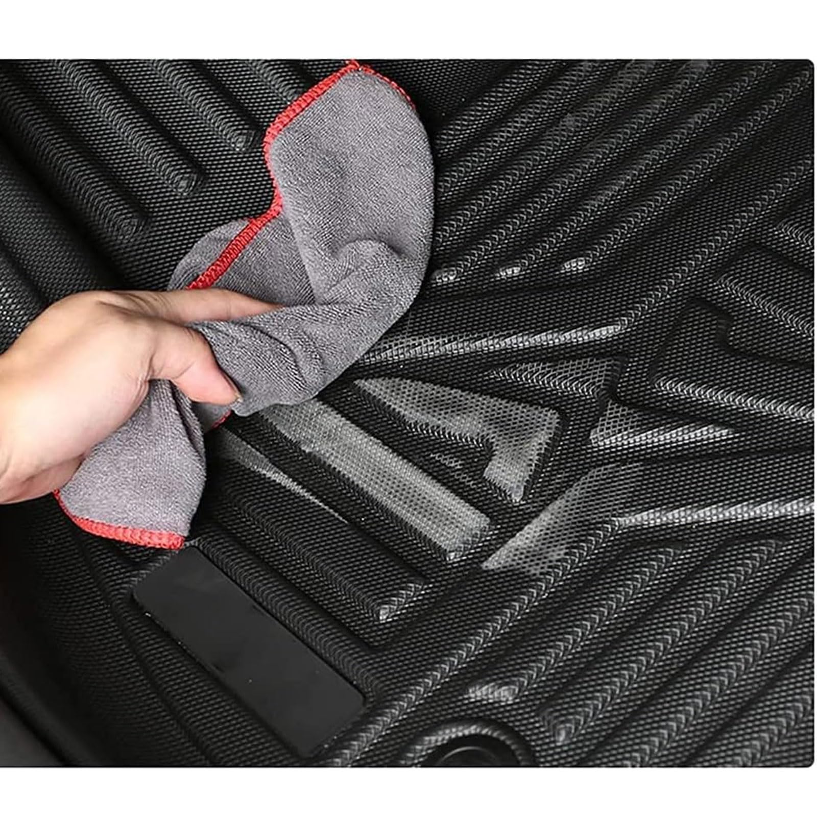 Tapis De Sol En Cuir PU Sur Mesure Pour Porsche Cayenne II (2010-2017) – Noir, Antidérapant, Imperméable