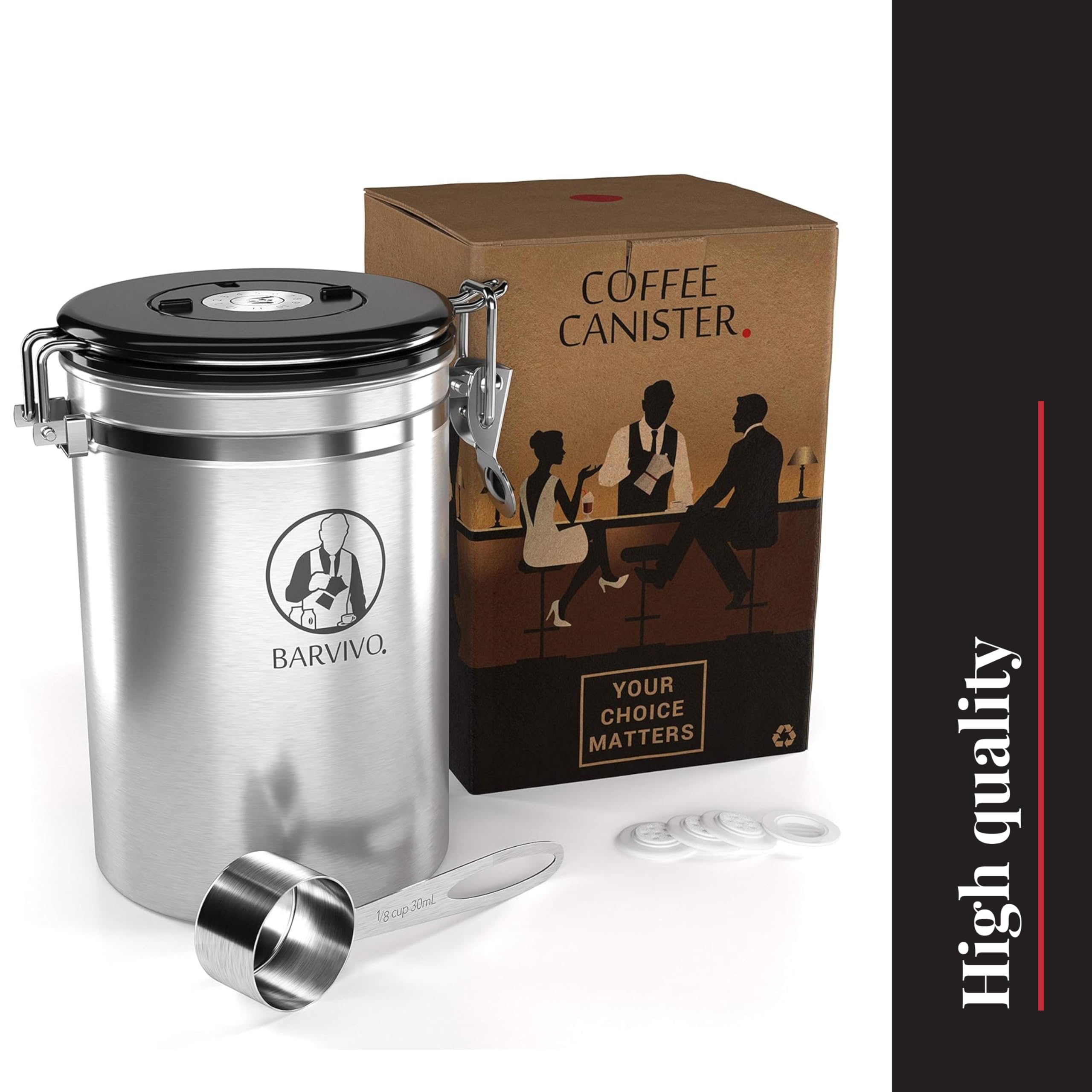 Contenitore In Vetro Borosilicato 1700 Ml Con Valvola CO2 E Monitoraggio Data - Per Tè, Cacao, Noci