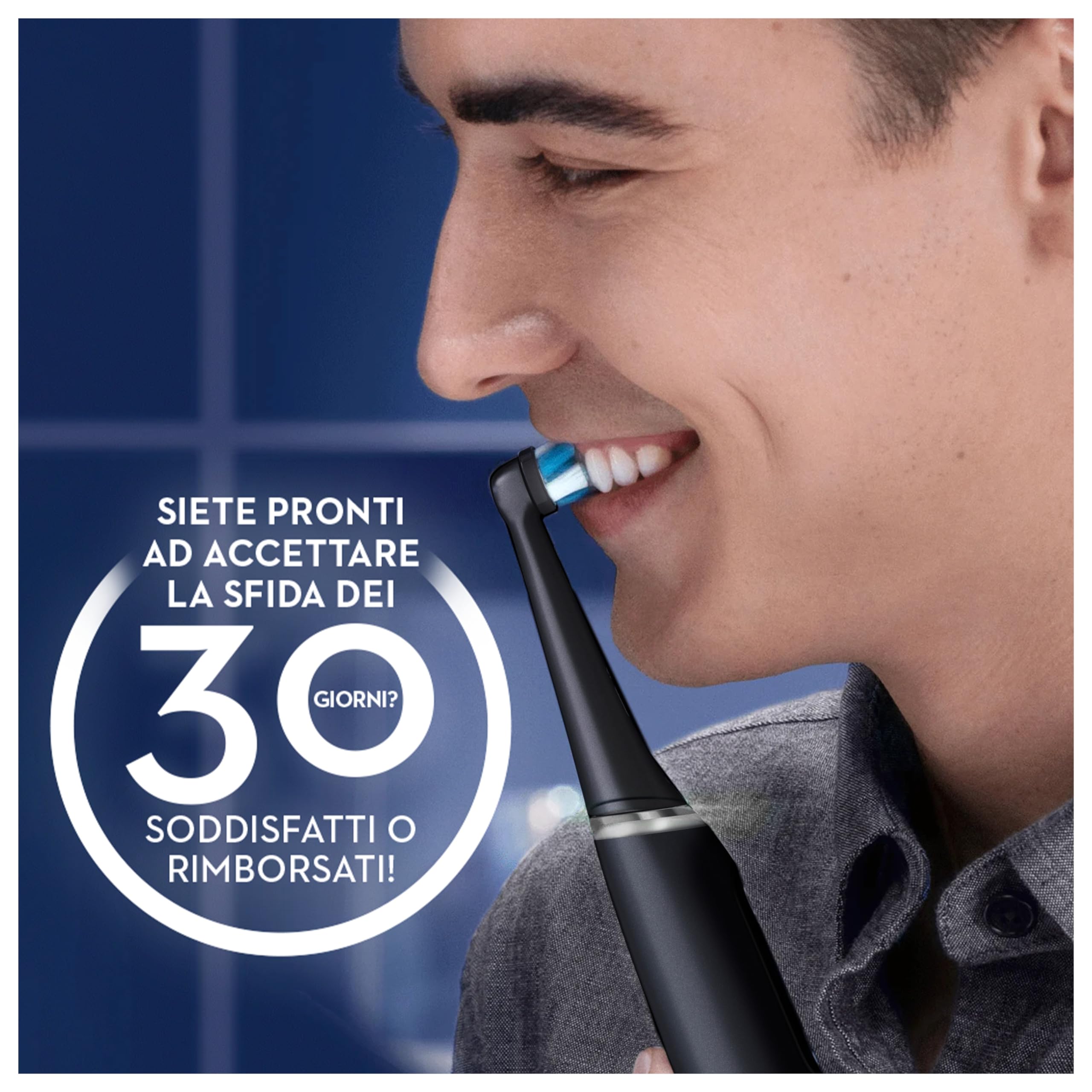 Oral-B iO 6 Spazzolino Elettrico Ricaricabile Nero, 3 Testine Di Ricambio, Custodia Da Viaggio. 1 Spazzolino Elettrico Oral B, 3 Testine Autentiche di Ricambio, Pulizia Denti Efficace