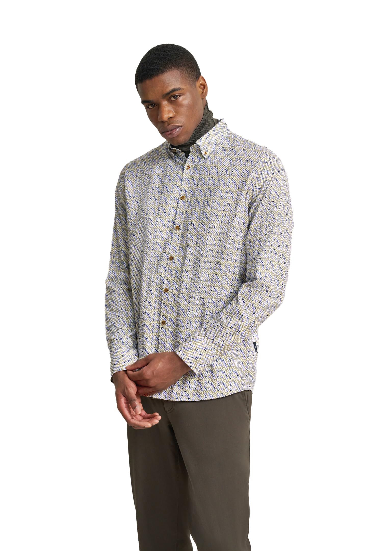 Bugatti Men's Green 9350-68819B Shirt, L