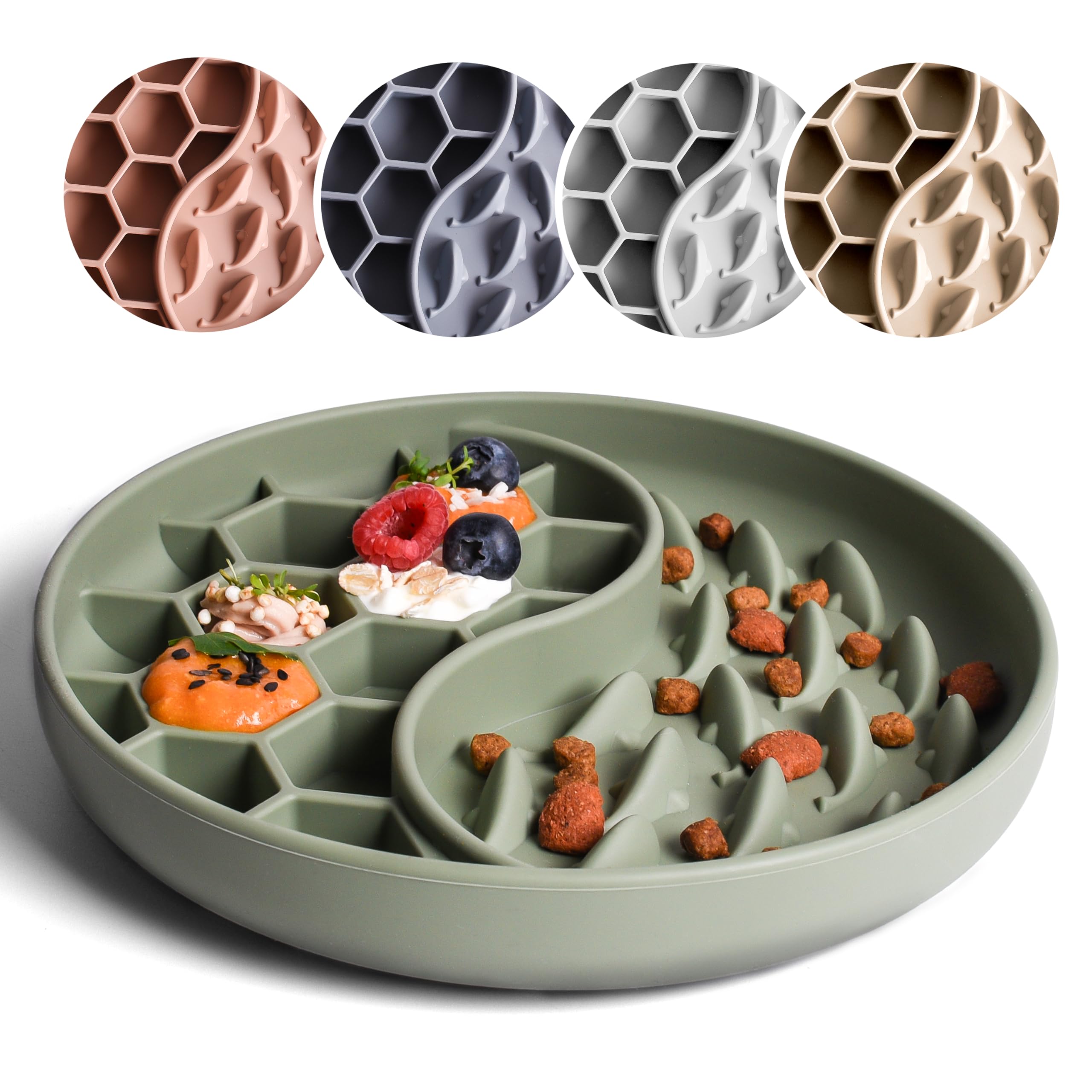 CIYODO Slow Feeder Matte - Fütterungsmatte Mit Saugnäpfen Für Hunde & Katzen