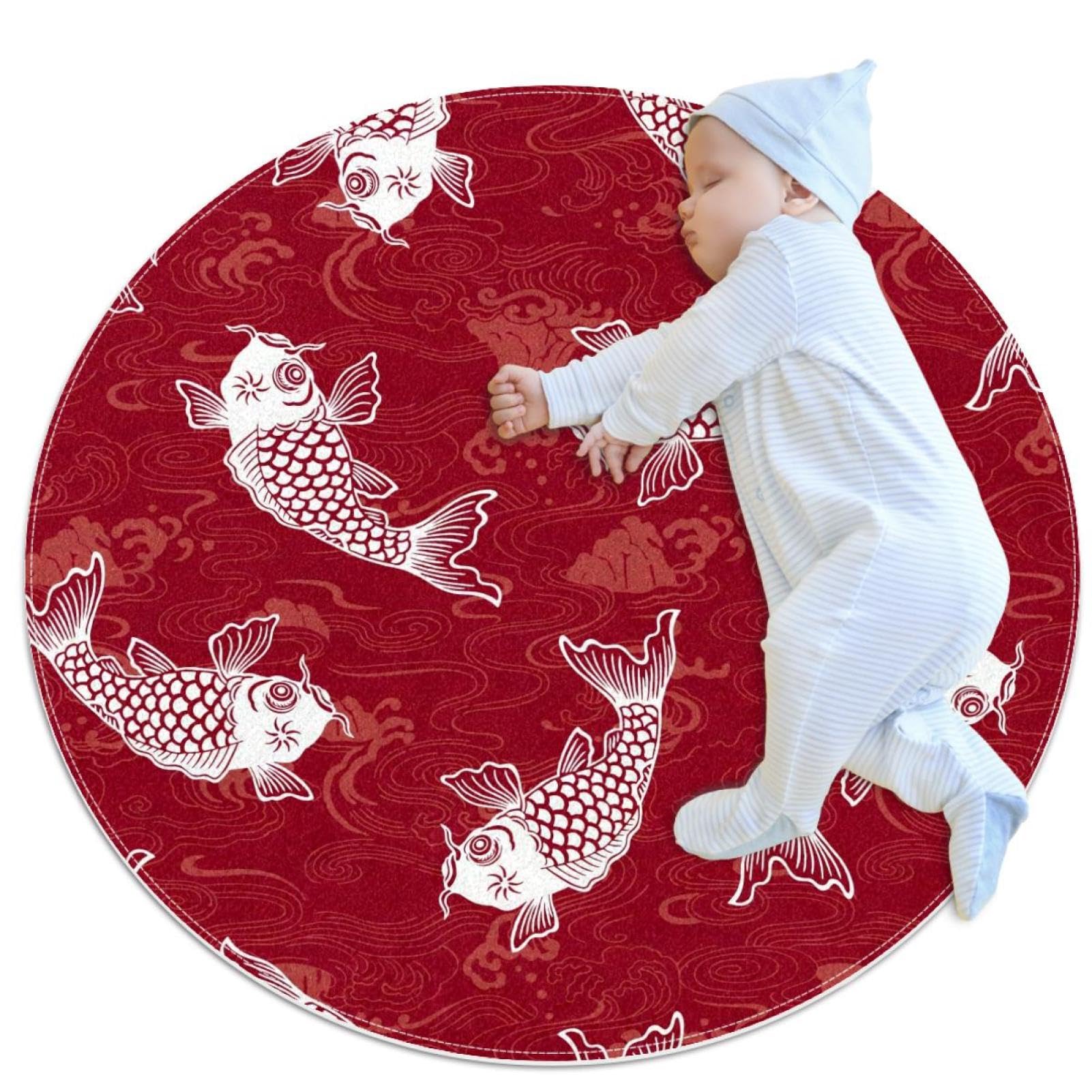 Tapis de salle de bain carpe japonaise anti-glisse pour canapé