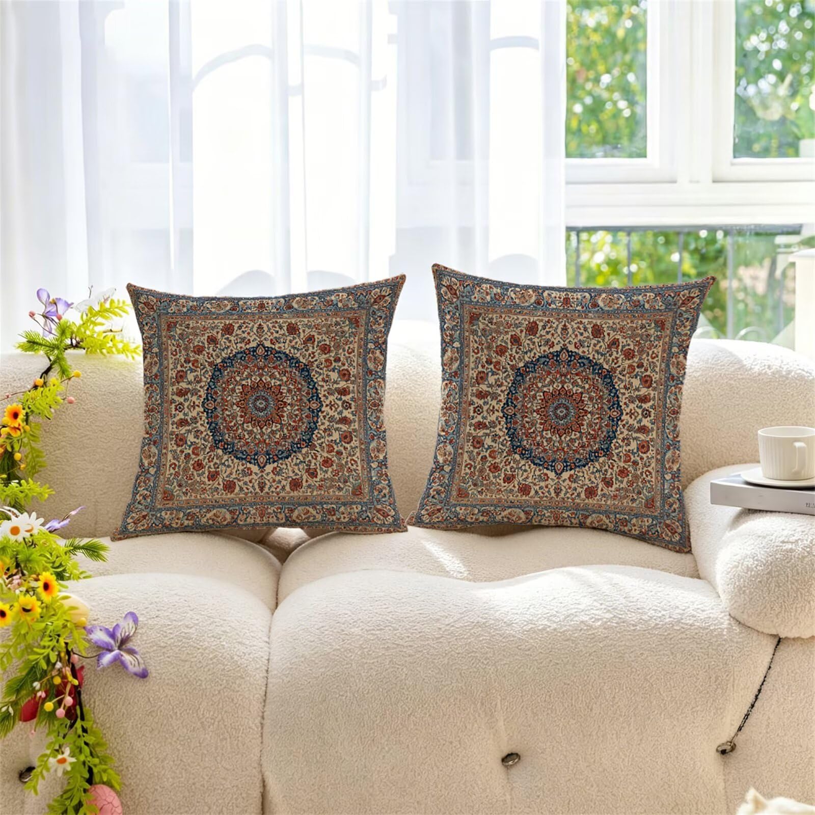 Federe Cuscini Divano 65x65 cm Tortora Cuscino Divano Velluto Decorativo Set da 2, con Cerniera Retro Cuscini da Esterno Impermeabili Federa Cuscino per Divani Camera de Letto Soggiorno Auto dj-515