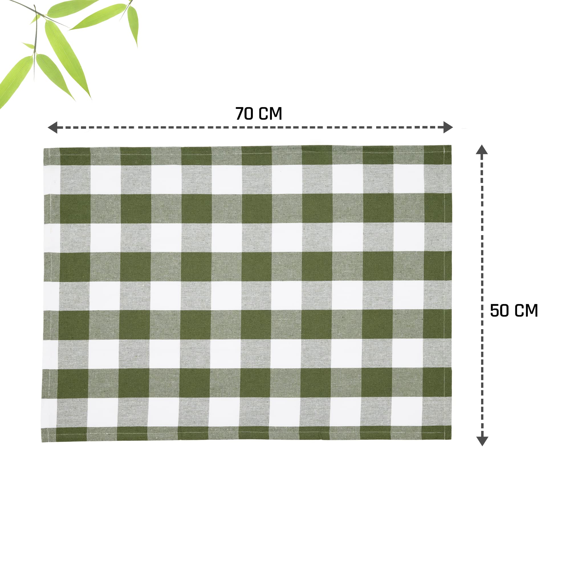 Asquare Zestaw 4 ścierek do naczyń bawełnianych 50 x 70 cm – zielono-białe ręczniki do naczyń w kratkę – ręczniki kuchenne do wycierania – 220 g/m² ręczniki kuchenne