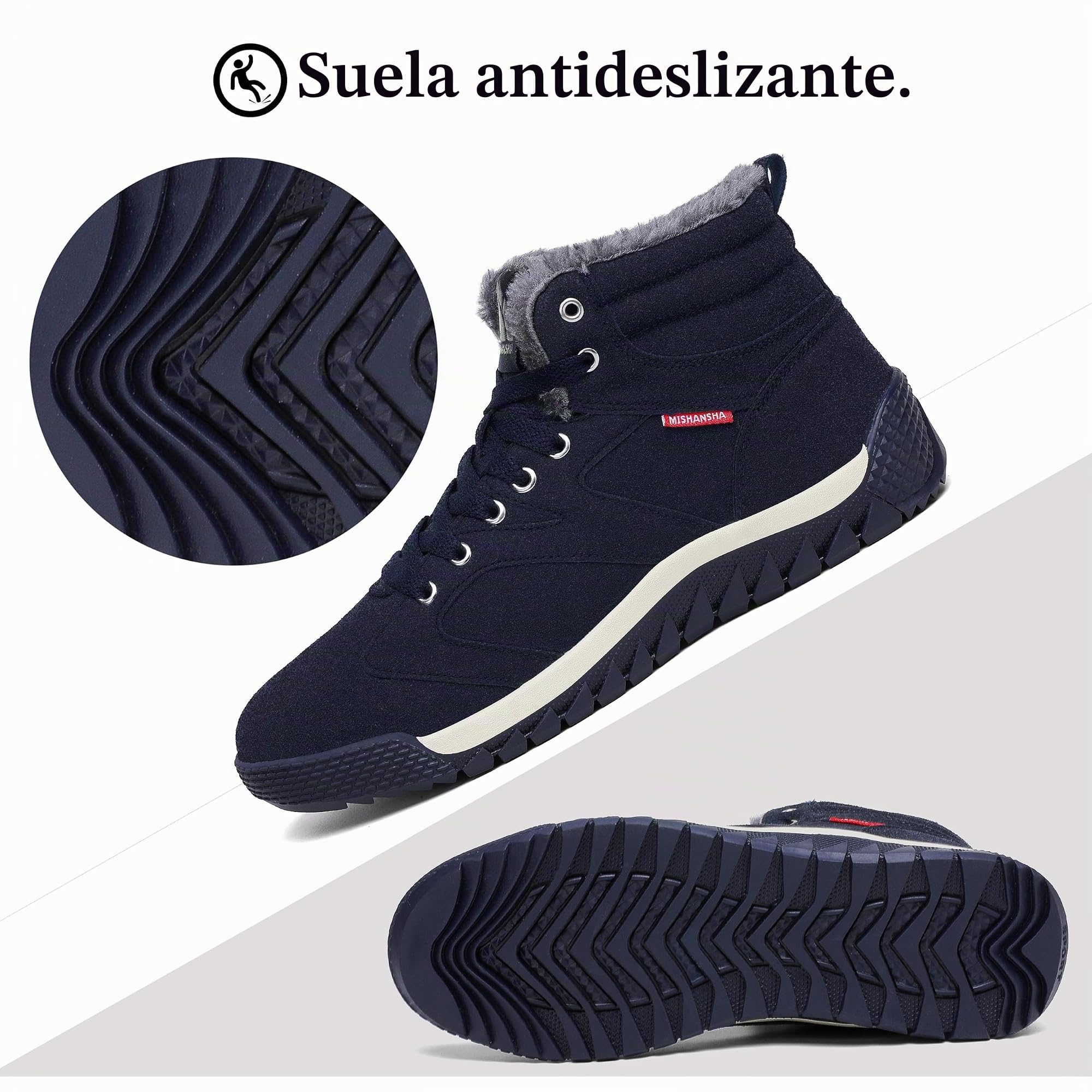Mishansha Botas de Nieve para Hombre Mujer Cálido Antideslizante Zapatos de Invierno Tallas 36-48 EU