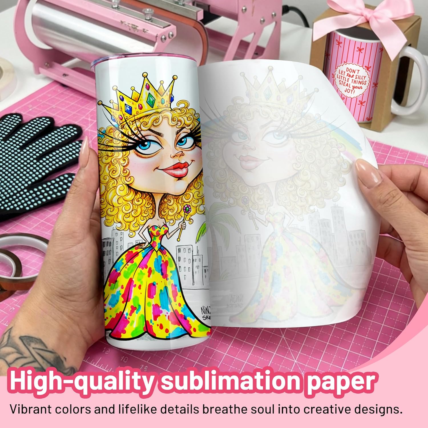 TransOurDream Tru-Sublimation Blanks CoCo Sets, Silky Fabric 10 Sheets for Cotton, Light/Dark Fabrics and Sublimation Paper 130g 30 Sheets 8.5x11’’ - Image 4