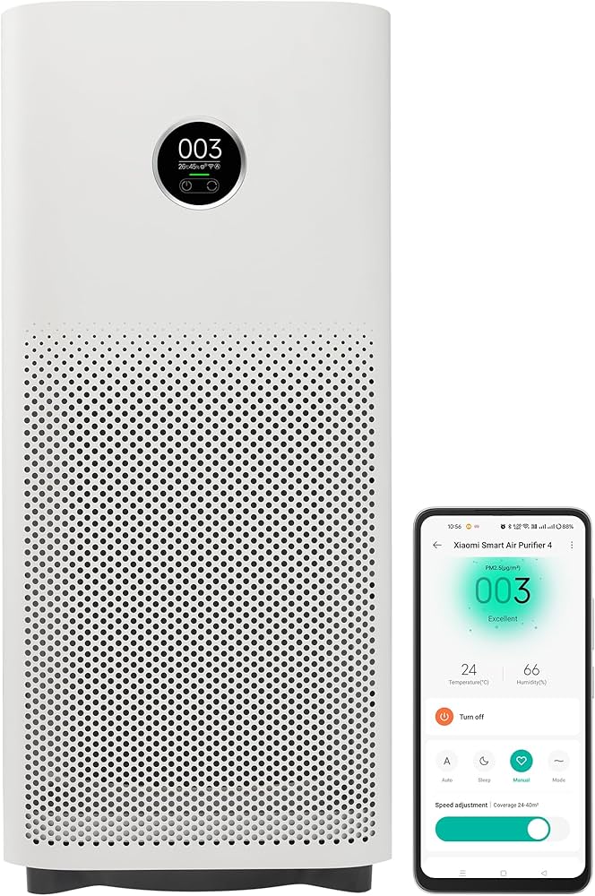 Xiaomi Smart Air Purifier 4, Best Purified Air Delivery Rate 387