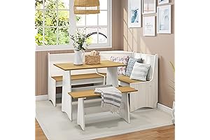 3-Piece Corner Kitchen Table Set | Space-Saver Dining Table