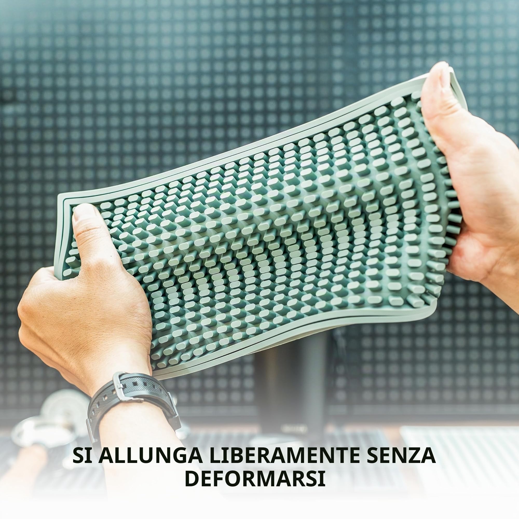 NEOUZA Tappetino da bar in silicone per piano di lavoro, resistente al calore e a prova di perdite, tappetino da barista moderno in stile minimalista per bar e caffetterie (60 x 38 cm/combinato/nero)