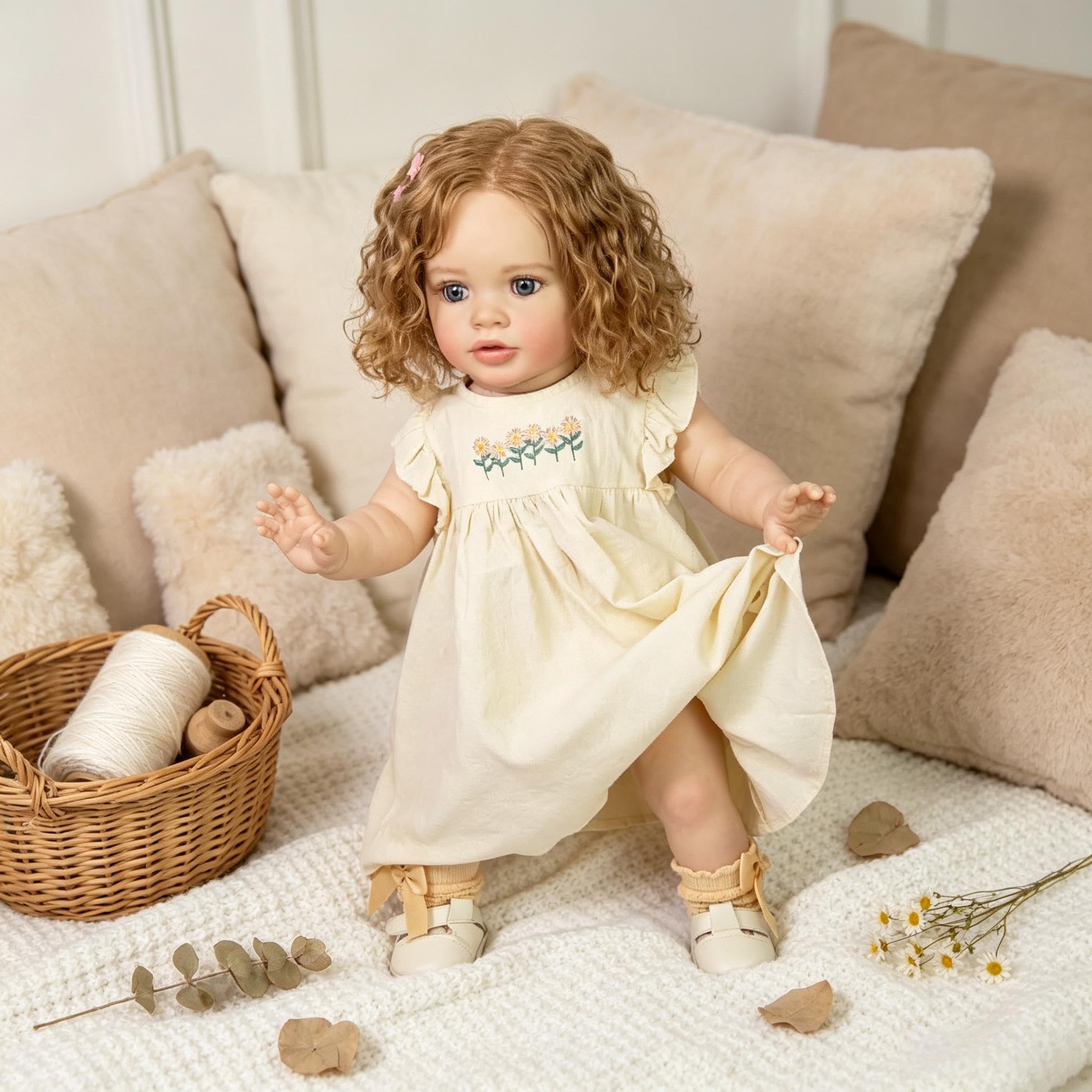 Duże realistyczne lalki Reborn maluch dziewczyna Pippa 66 cm realistyczne lalki Reborn Baby Dolls prawdziwe życie maluch lalka miękka winylowa tkanina ciało, które wygląda jak prawdziwa lalka