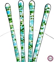 Vista 2 de Handmade Glass Swizzle Sticks: The Aiden (Paradise Collection) - 7.25 inch stirrer for Coffee Tea and Mugs - Set of 4 with Gift Box by studioTica