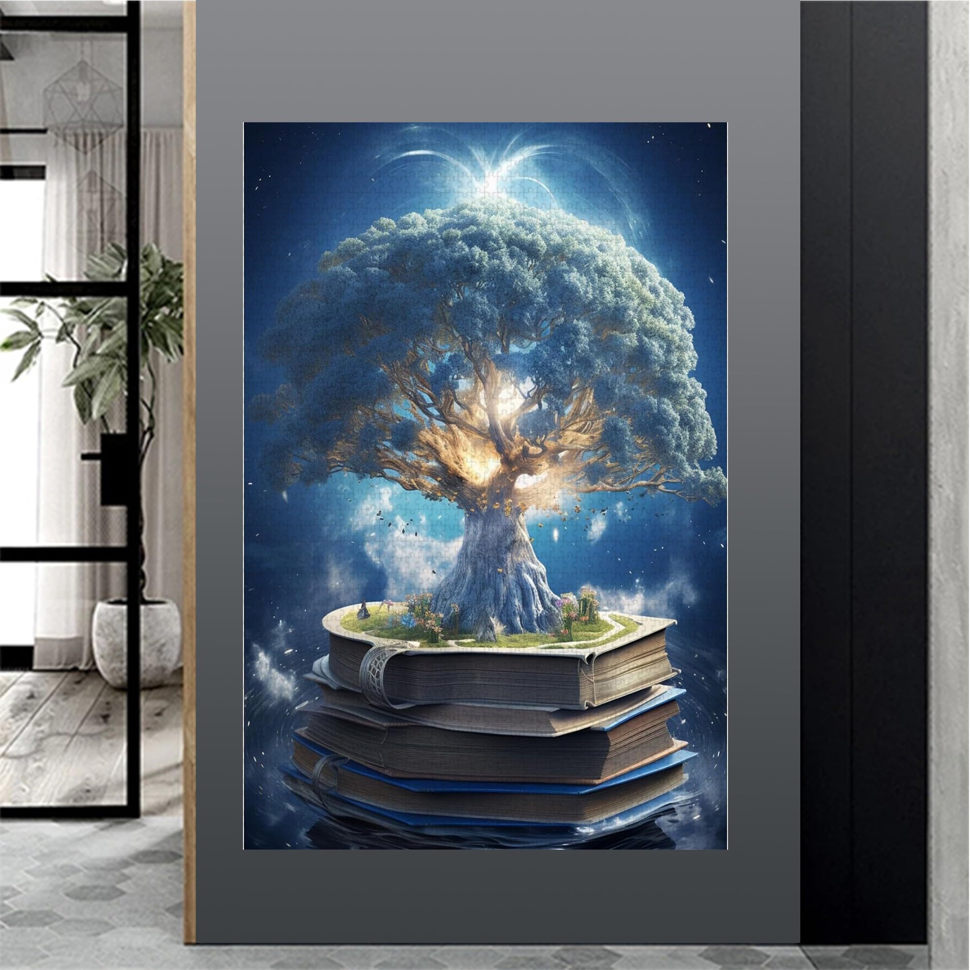 Arbre Blanc dans Le Livre de rêves – Puzzle en Bois de 3000 pièces – Puzzle de Divertissement au Sol pour Adultes et Adolescents