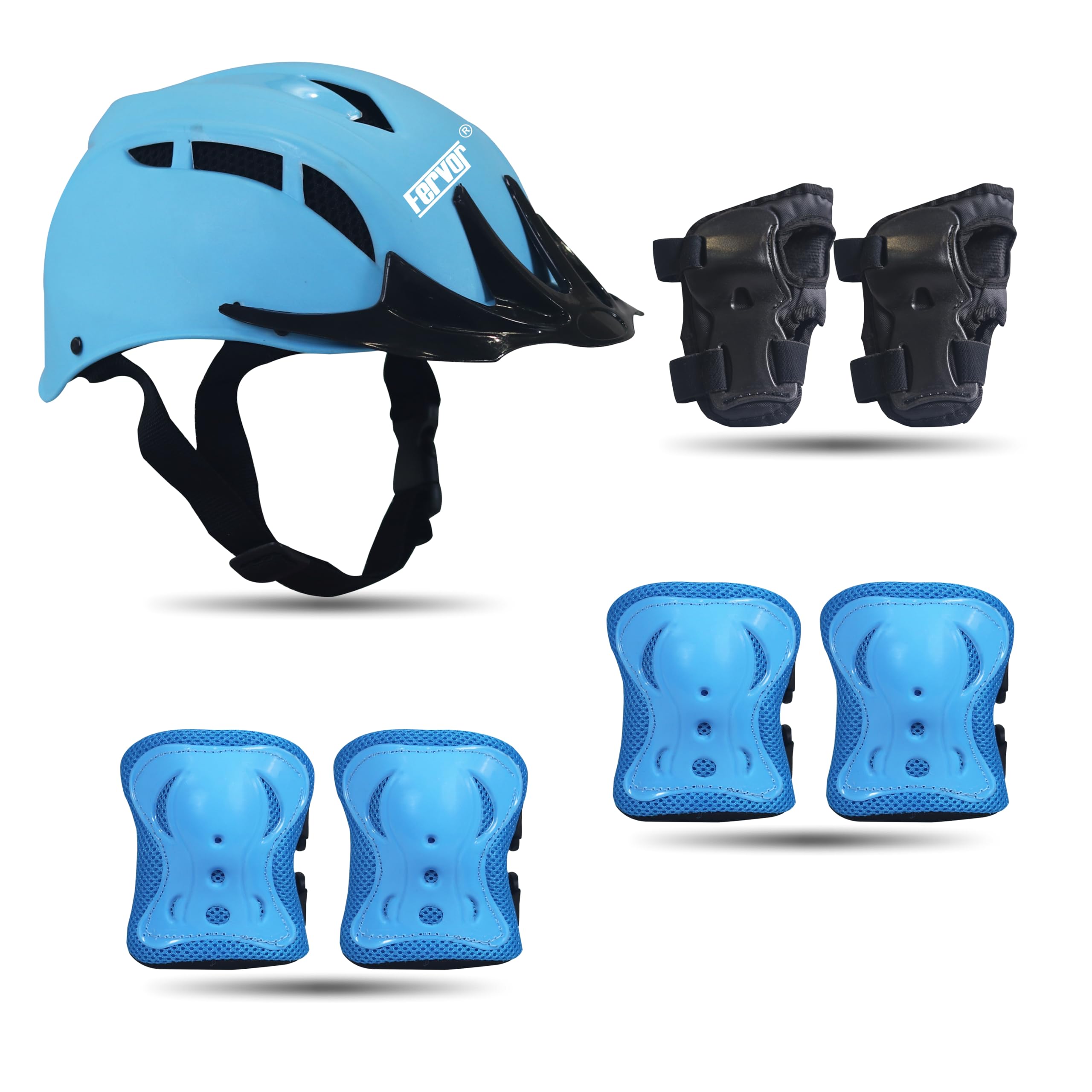 Fervor Protective Gear Set | Skating Guard Kit | Knee and Elbow Guard | Multi Purpose Safety Kit for Skateboarding, Roller Skating, Inline Skating, Cycling | Suilable for Childrens (B0D8YQBK7H) Amazon Price History, Amazon Price Tracker