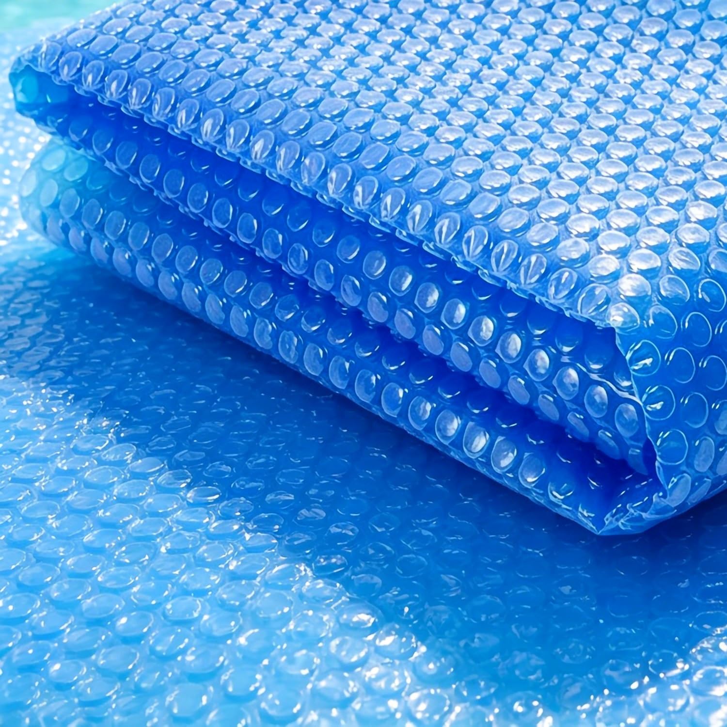 Cubierta Solar Grande para Piscinas elevadas, Manta Solar Rectangular, Manta de Burbujas térmica Flotante Resistente