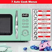 Vista 4 de Galanz - Horno microondas retro GLCMKZ09GNR09, funciones de cocción y recalentamiento automáticos, descongelación e inicio rápido, fácil limpieza