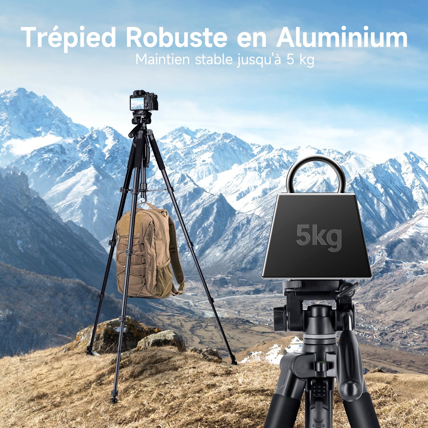 Rollei Trepied Appareil Photo 188cm Compact Traveler Star S4 en Aluminium